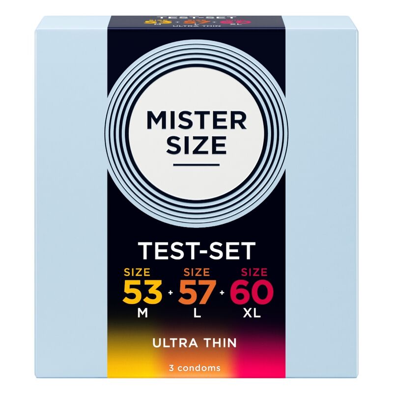 Mister Size-Pachet de Probă Prezervative 53-57-60mm 3 Bucăți