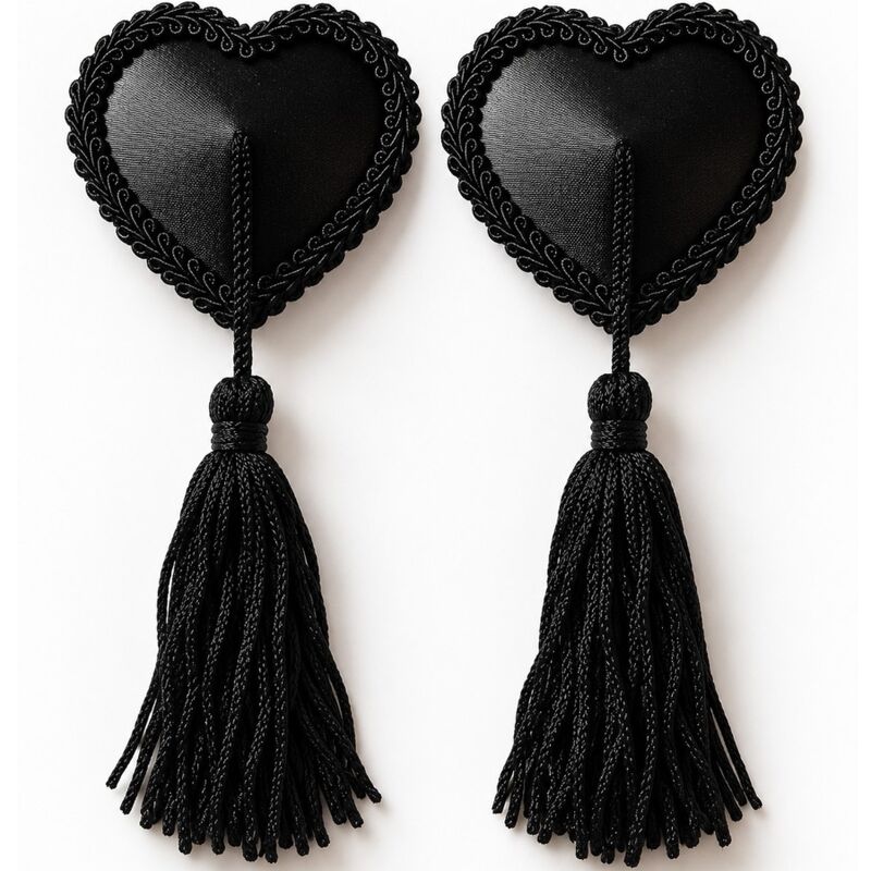 Chilirose-CR 4897 Accesorii Sfârcuri Inimă cu Ciucuri Negre · Accesorii Lenjerie