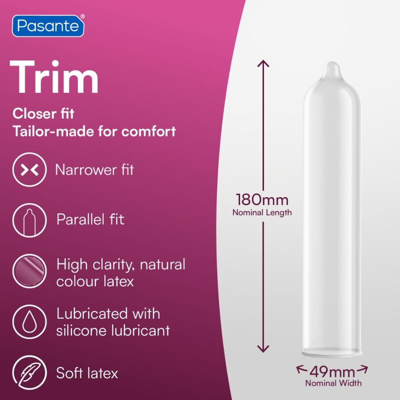 Pasante-Preservativ Trim Ajustat Mărime S, Cutie 144 Bucăți-Latex · Prezervative (imaginea 4)