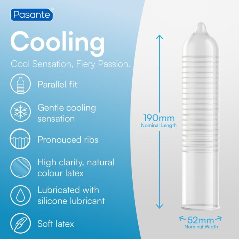 Pasante-Prezervative Efect Răcoritor Pachet 144 Bucăți-Latex · Prezervative (imaginea 2)