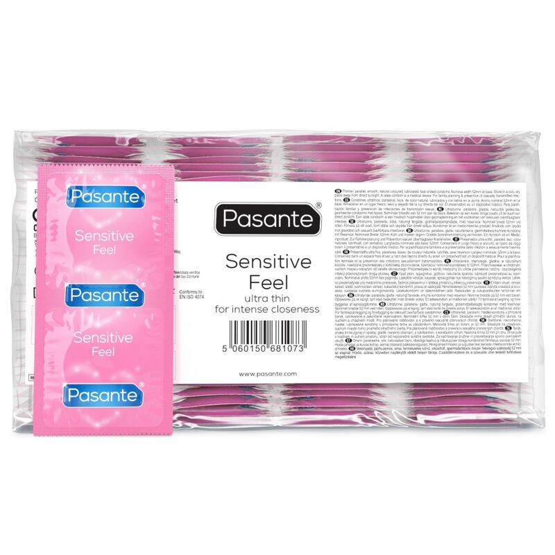 Pasante-Prezervative Sensitive Pachet 144 Bucăți-Latex · Prezervative