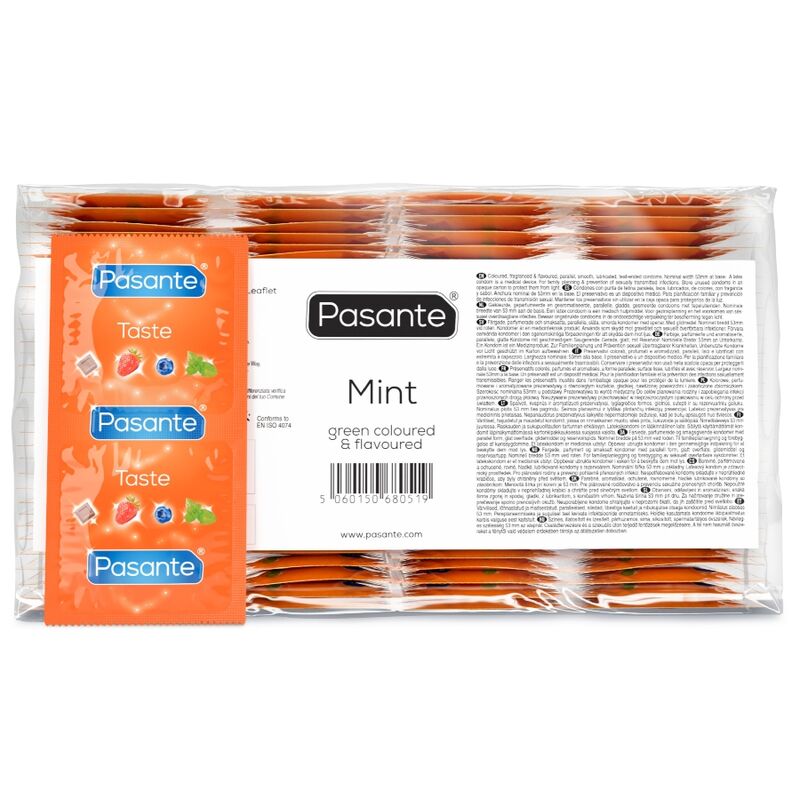 Pasante-Prezervative Aromă Mentă, Pachet 144 Bucăți-Latex · Prezervative